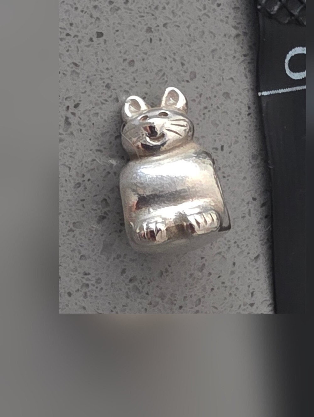 Pandora | Sitting Cat Authentic Sterling Silver Charm - Picture 3 of 3